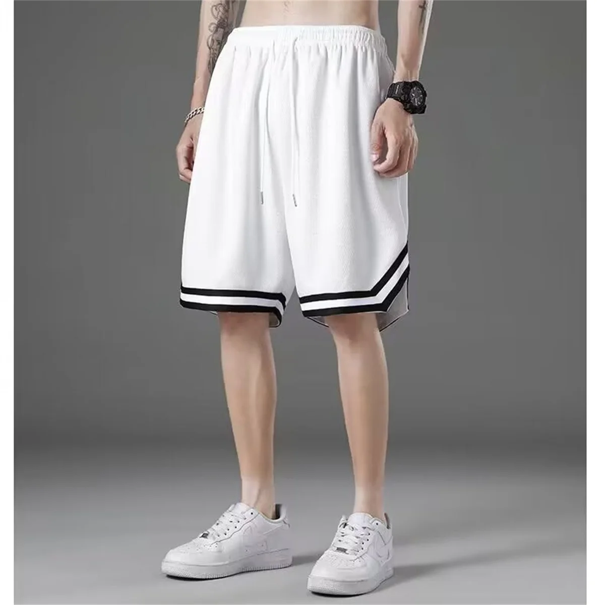 Multi Functional Sports Running Shorts Fitness Training Men's Quick Drying Ball Knee Length Pants Outdoor Jogging Sportswear