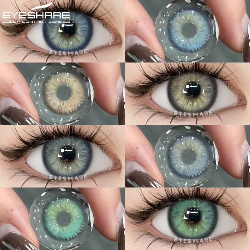 Eye share 1 Paar farbige Kontaktlinsen für Augen natürliches Aussehen graue Augenlinsen braune Kontakte blaue Linsen kosmetische grüne Augenlinse