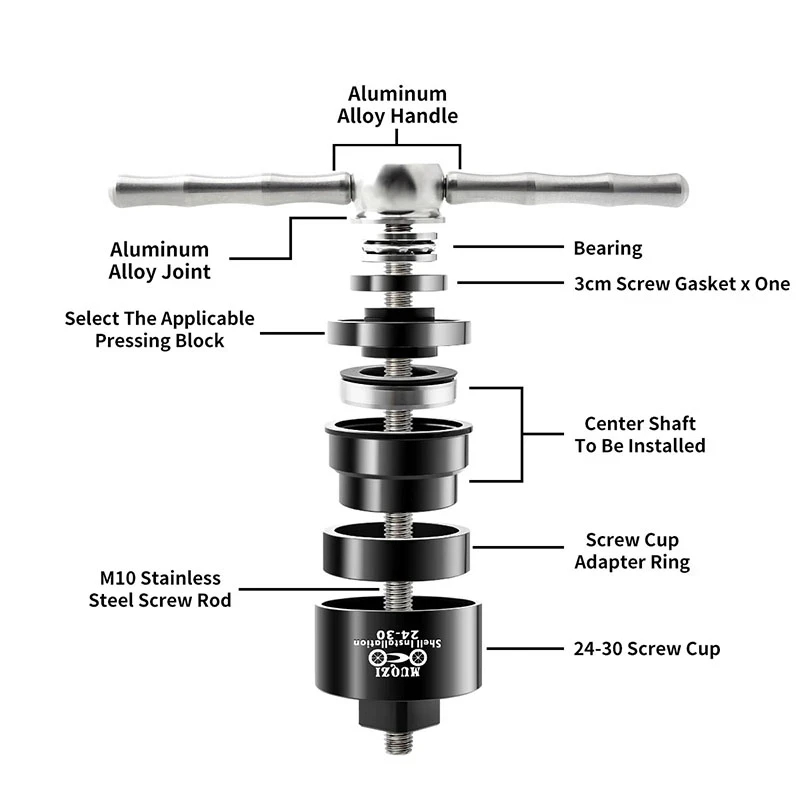 MUQZI MTB Bike Bottom Bracket Install Removal Tools for BB86 BB30 BB92 PF30 MTB Road Bicycle Bearing Repair Press Equipment Kit