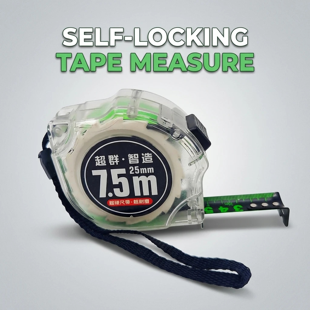 Premium Steel Tape Measure 7.5m 10m Self Locking Durable Anti Drop Laser Ruler for Construction Home Renovation DIY Crafts  Tool