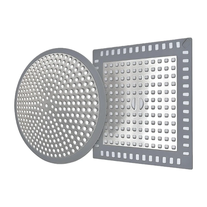 Pack of 2 Drain Cover with Integrated Hair Catcher Rustless Flexible Drain Protector Compatible for Various depletes