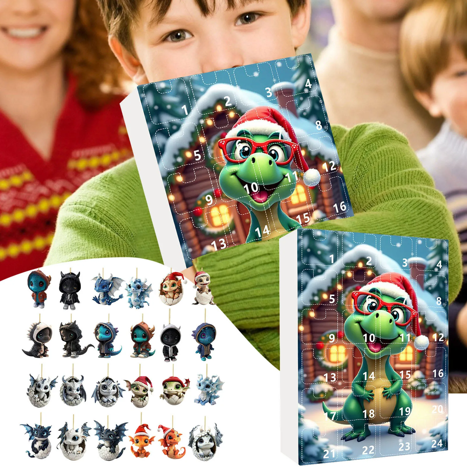 Big Timer จี้คริสต์มาสมังกร Advent Calendar 2024 24 วันคริสต์มาสนับถอยหลังวันจนถึงคริสต์มาสกระดานนับถอยหลัง