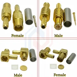 MCX Male Female Plug Jack  RF Coax Connector Crimp  for RG316  Cable Straight  Right  Angle  Goldplated Terminal