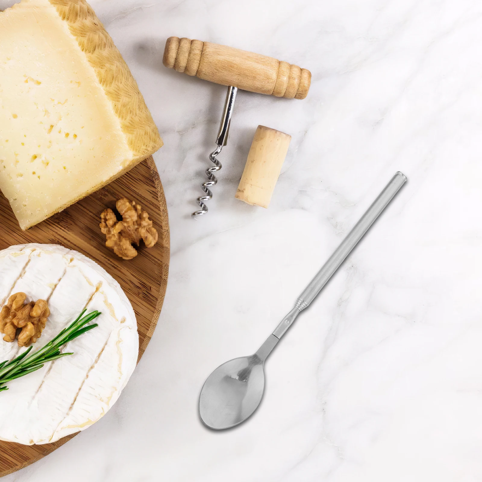 

2pcs Telescopic Spoons 20.5-63.5Cm Stainless Steel Extendable Spoon For Mixing Cooking Serving Retractable Soup Salad Cereal