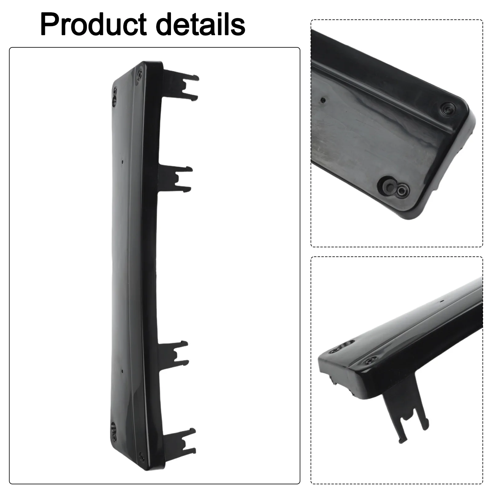 

For Mercedes S-Class Front License Plate Car Modification Black Black Finish Easy Installation Process High Universality Fitment