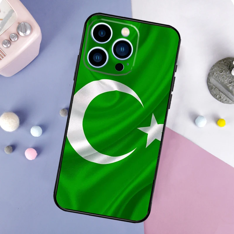 Pakistan Flag Case For iPhone 16 15 14 Pro 11 12 13 Pro Max XS X XR Plus 12 13 Mini Soft Cover