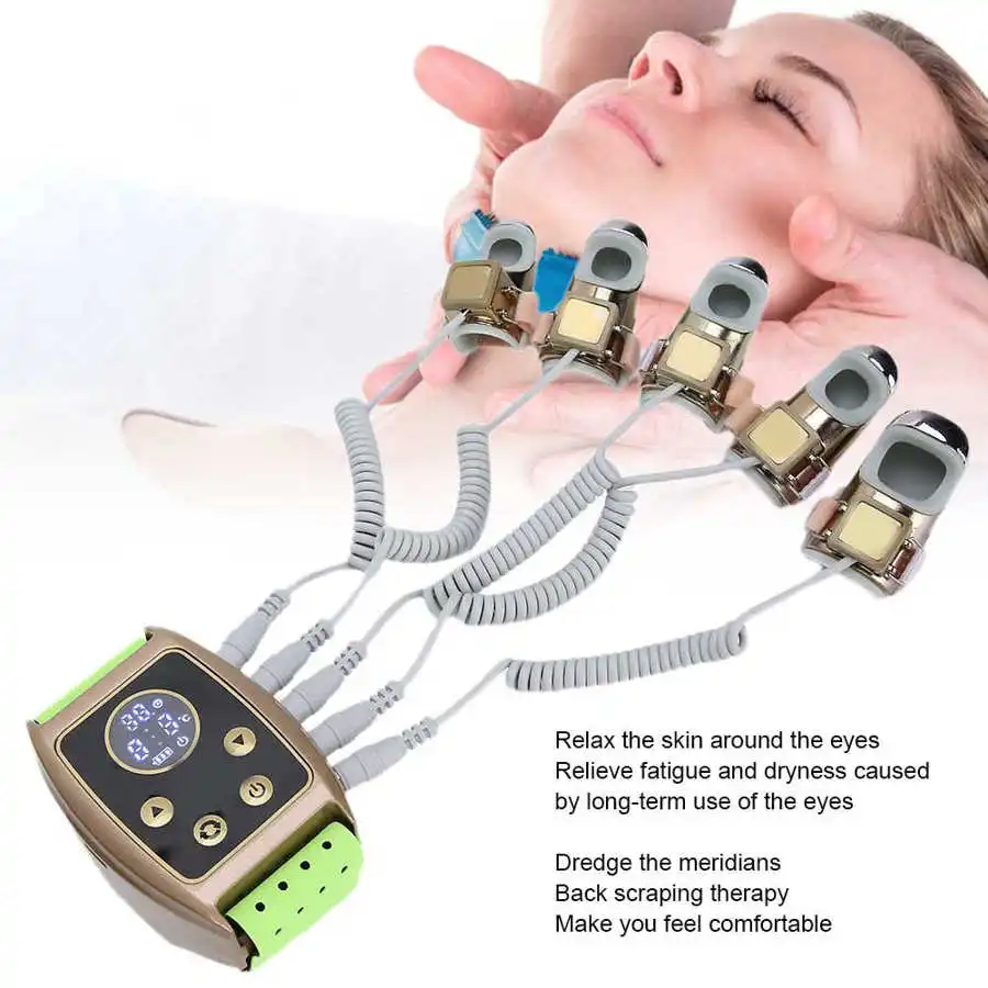 Bioelectric RF Heating Meridians Massage Machine EMS Body Scraping Therapy Machine Massager Relaxation Body Beauty Instrument