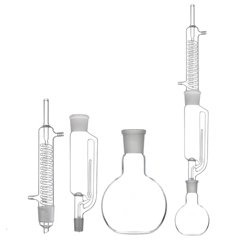 500ML snake-shaped fat extractor glass Soxhlet extractor condenser tube laboratory extraction device complete set