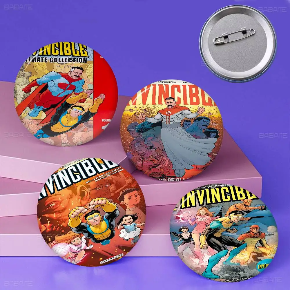 

I-Invincible Cartoon Badges Creative Tinplate Soft Button Pins Animal Icon Brooch Lapel Backpack Badge Accessories Pin