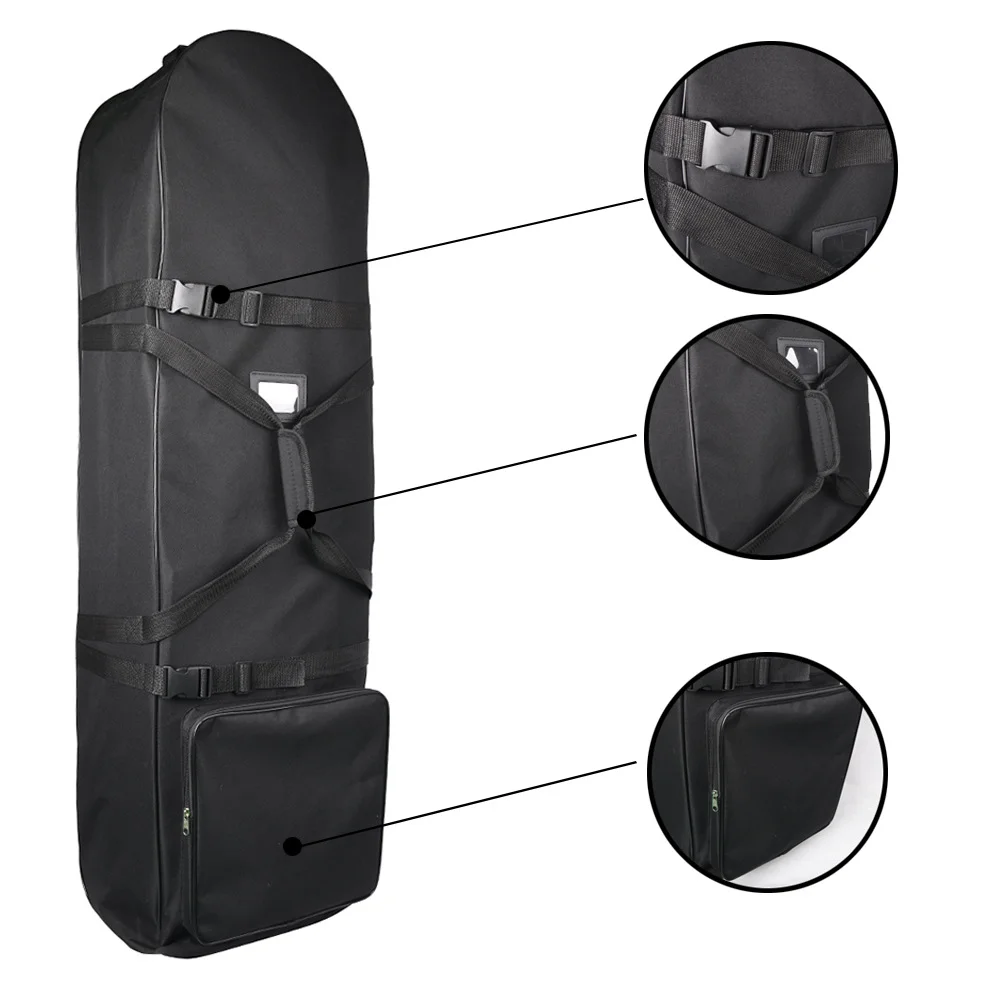Nylon Golf Aviation Bag Foldable Portable Large Capacity Golf Training Practice Travel Case Roller Golf Club Bag With Wheels