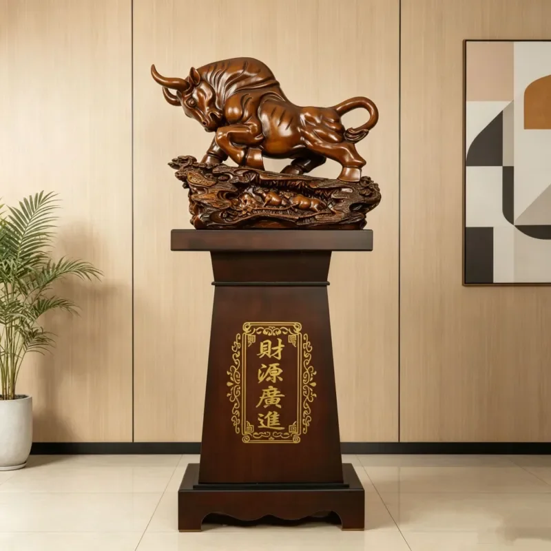 Bull Statue Ornament for Wealth Attraction High End Decor for New Store Opening Office Business Prosperity Wall Street Bull