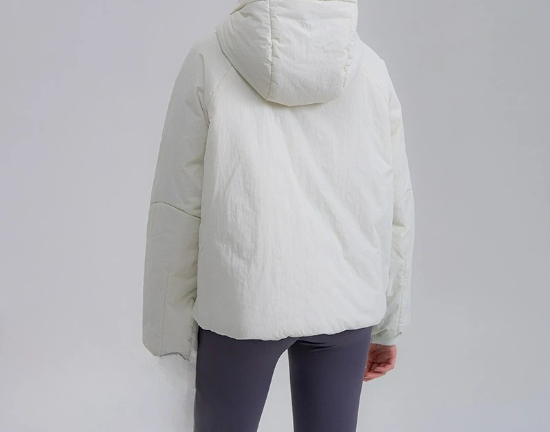 2025 Autumn and Winter Coat Cotton Jacket Women's Hooded Cotton Jacket Loose Short Warm New Zipper Top