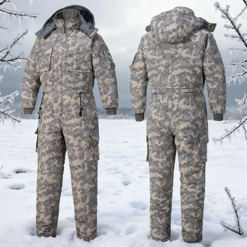 

Зимний мотоциклетный водонепроницаемый комбинезон для мужчин и женщин, цельный лыжный пуховый комбинезон-парка, спортивная утолщенная куртка, теплая с капюшоном