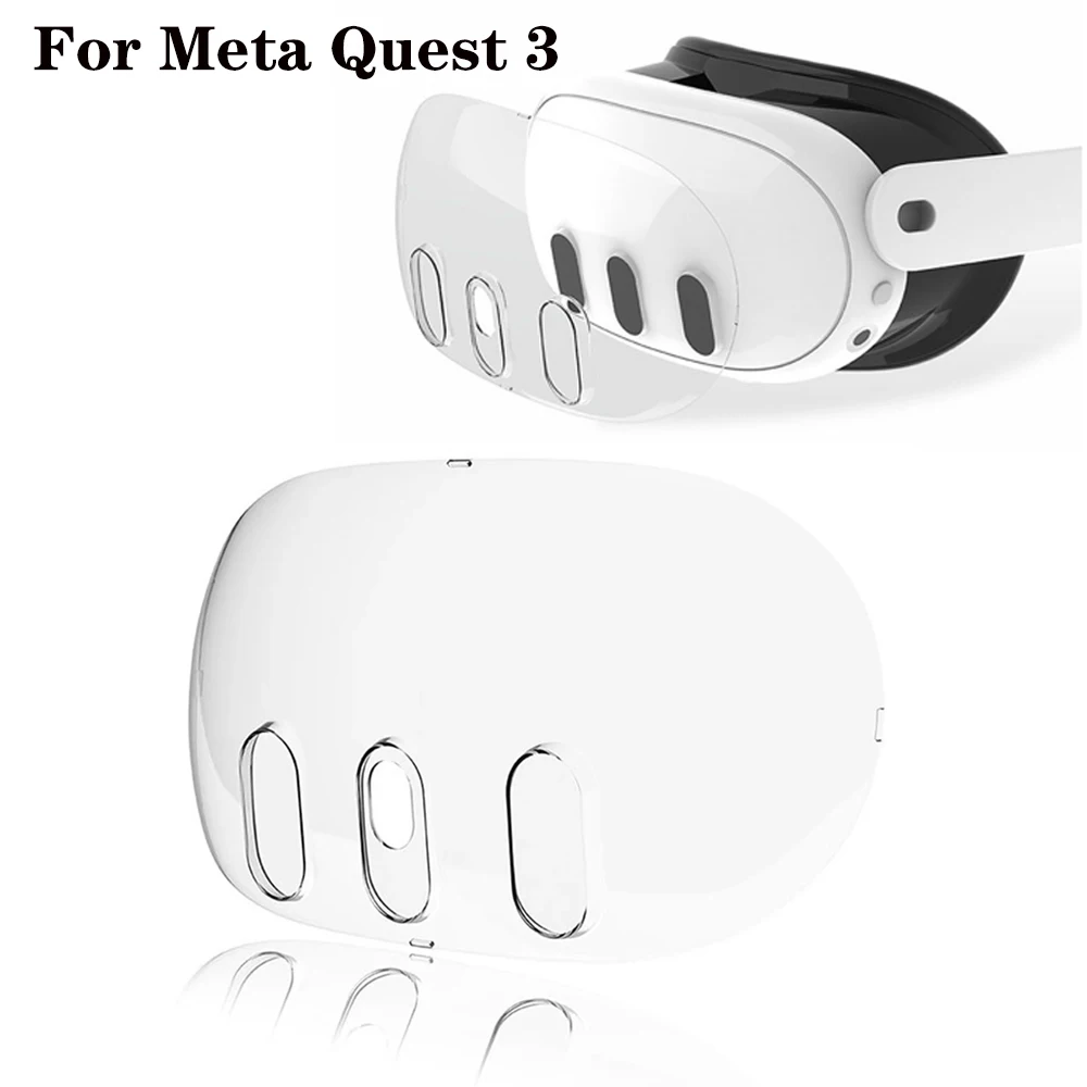 Прозрачный защитный чехол для Meta Quest 3, защита от царапин, чехол VR гарнитура, передняя защита для Quest 3, запчасти VR