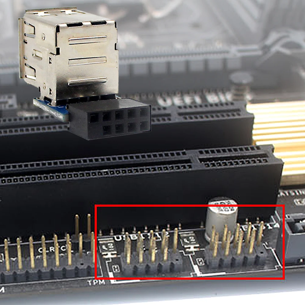 Female Adapter Compatibility Desktop Converter USB2.0 9Pin/10P Computer Motherboard Header Adapter for Desktop Motherboard