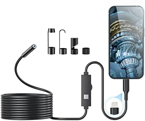 كاميرا المنظار 1080P HD أدوات Borescope مع 8 أضواء LED قابلة للتعديل المنظار مع أنبوب كاميرا ثعبان 1 متر لنظام Ios أندرويد