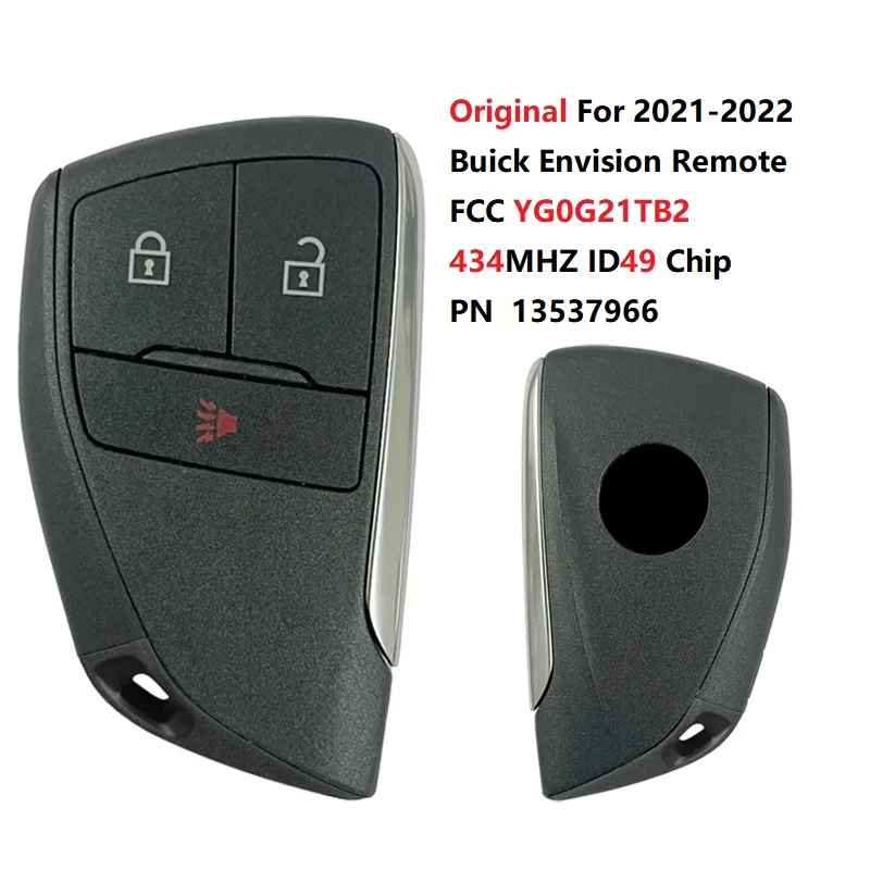 CN013009 Original FCC YG0G21TB2 Smart Key PN 13537966 433.92MHZ ID49 Chip 3 Buton For Buick Envision 2021-2022