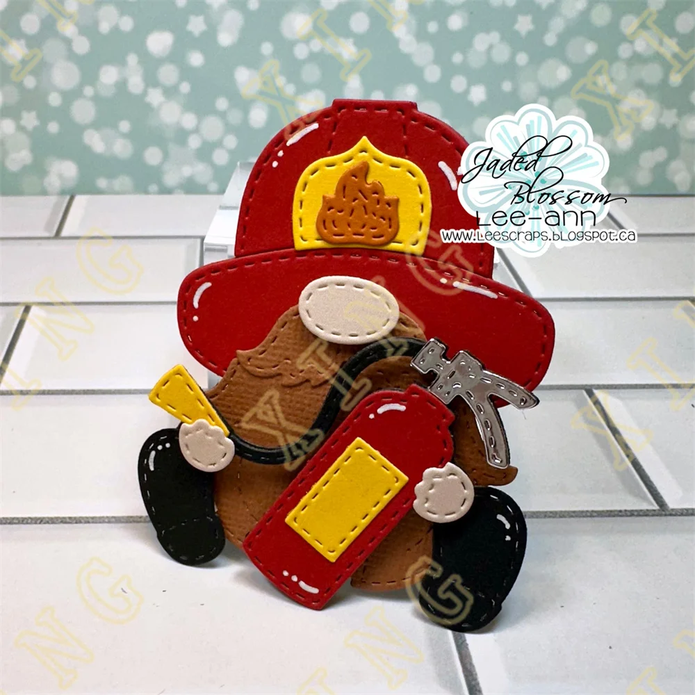 Gnome Dies Firefighter Add Ons Metal Cutting Dies for DIY Scrapbooking Photo Cutting Die Paper Cards Embossing Decorative Craft