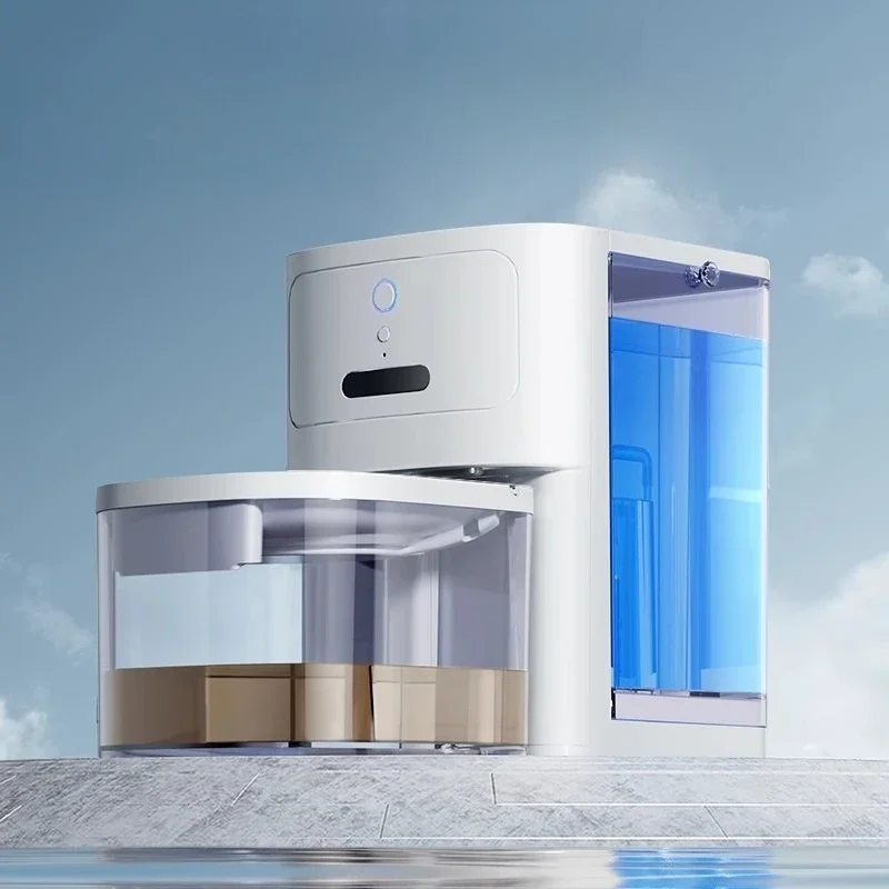 Constant temperature cat automatic water dispenser mobile wireless large capacity pet water feeder is not plugged in