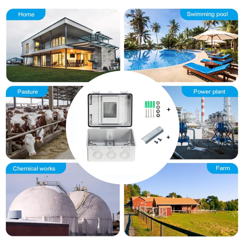 HT Series Outdoor Electric Junction Box - Circuit Breaker Distribution Box Versatile Durable 5/8/12/15/18/24 Way Options