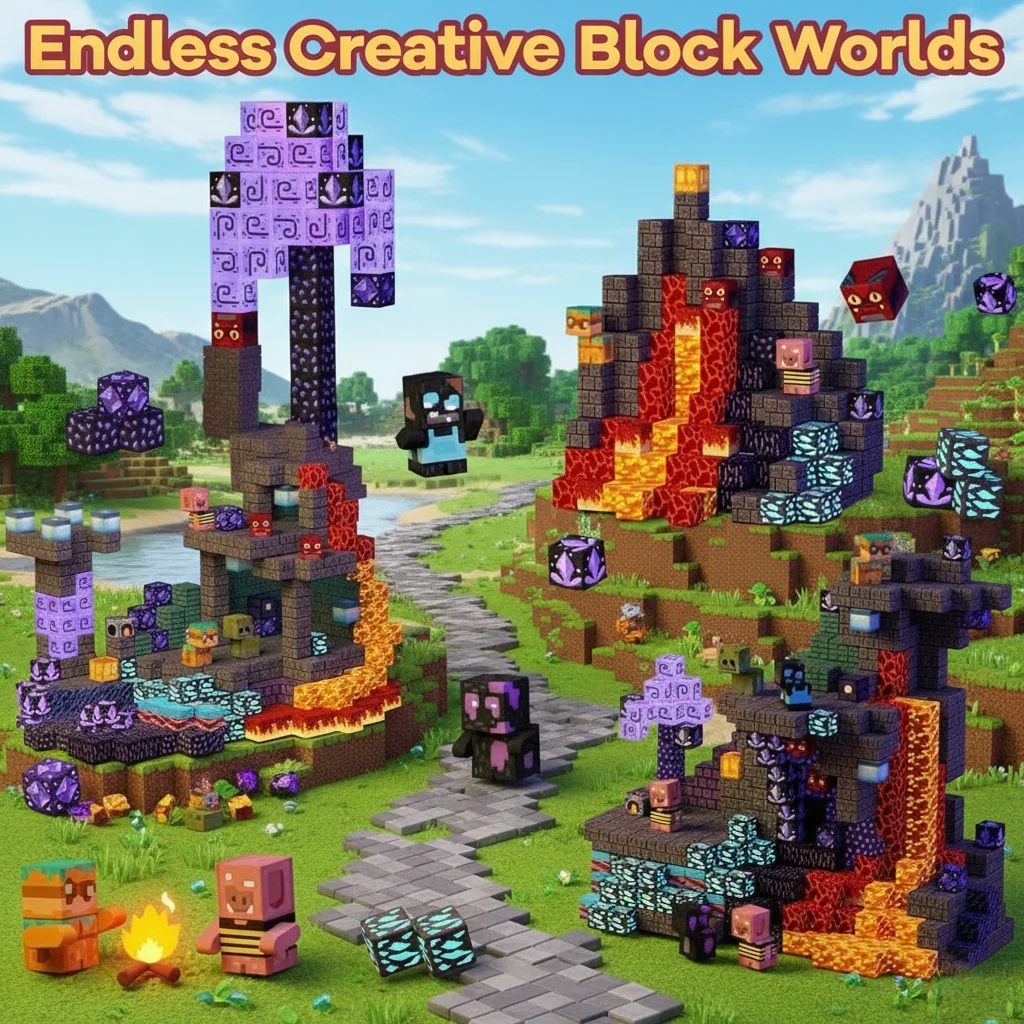 ตัวต่อแม่เหล็ก ชุดโลกเหมืองแร่ โลกถ้ำแม่เหล็ก ของเล่นตัวต่อแบบลูกบาศก์ ชุด STEM เสริมพัฒนาการ ของขวัญที่ดีที่สุดสำหรับเด็กชาย เด็กหญิง ปี 2025