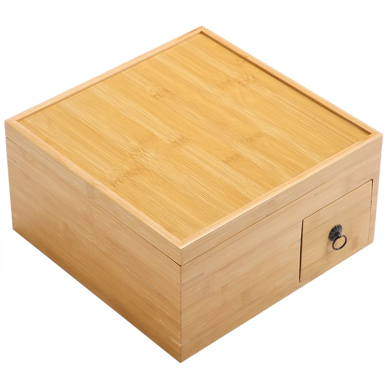 Tea tray home tea table, small bamboo water storage, tea sea drainage kung fu tea set dry brew, simple storage box