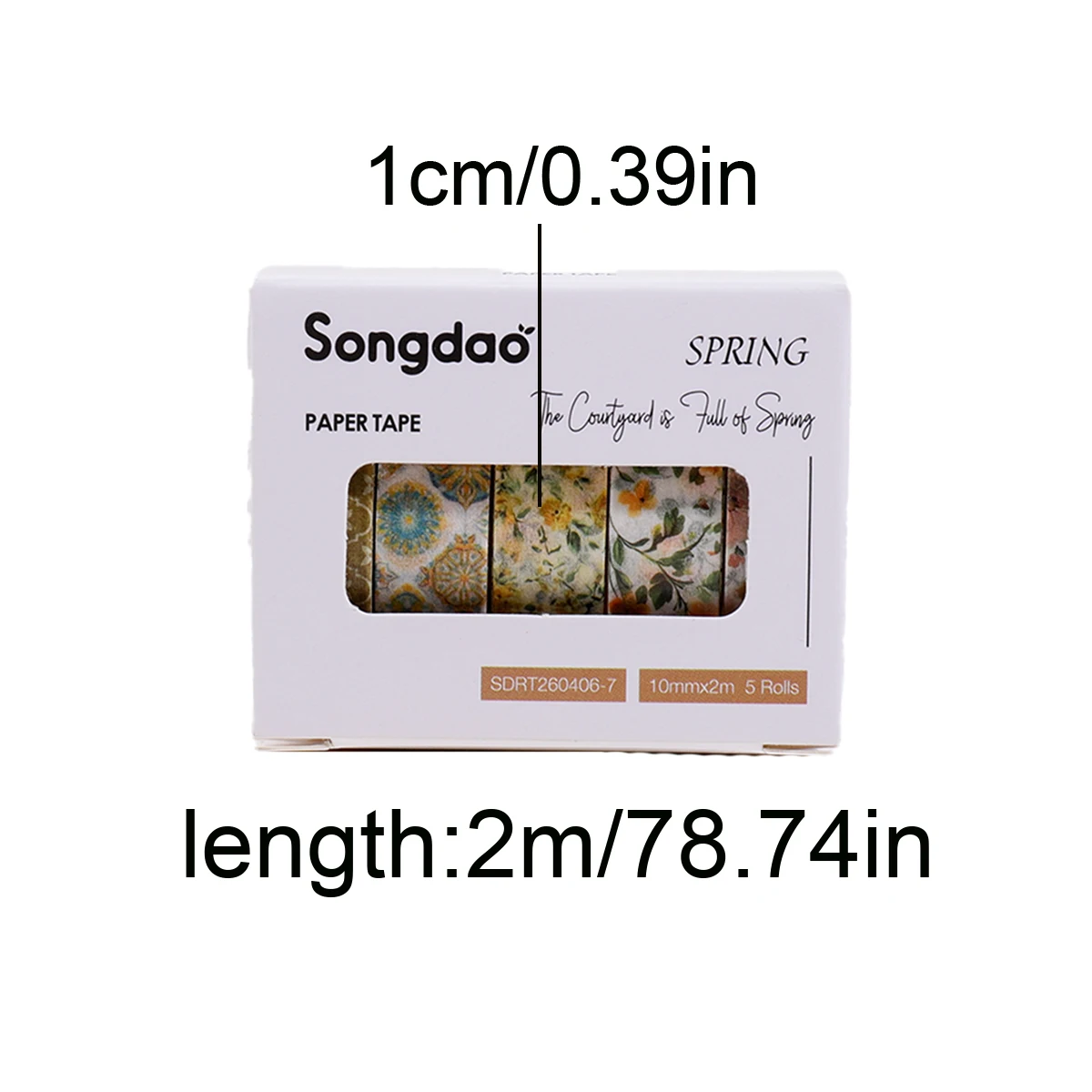 Retro Flower Plant Washi Tape Set 5 Rolls, Floral Pattern Decorative Tape for DIY Scrapbooking Journaling Craft Decoration