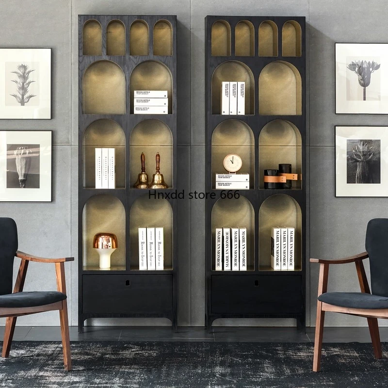 Modern minimalist display shelves arched bookcases