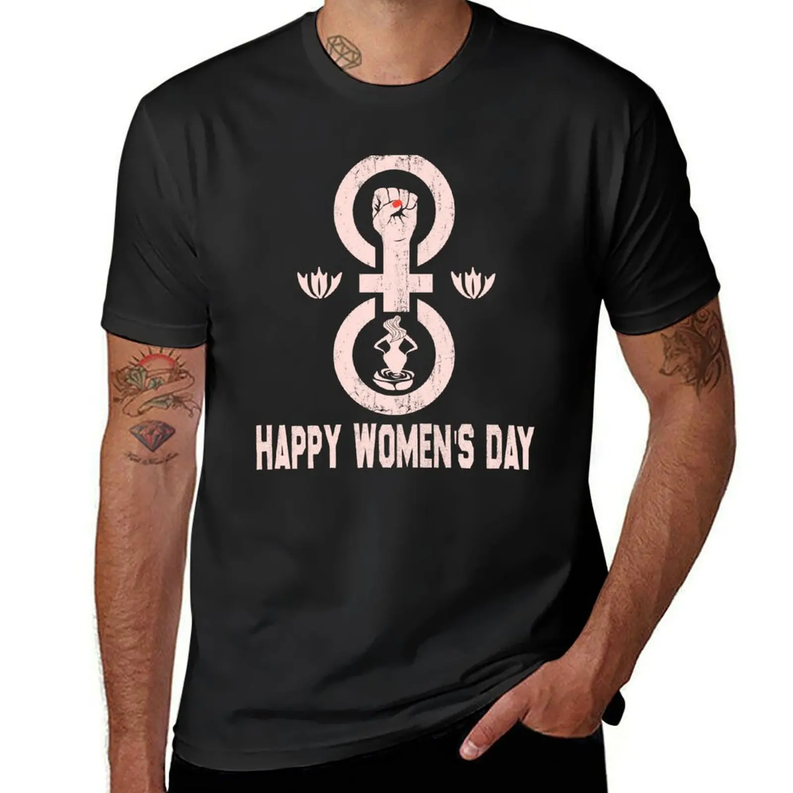 Happy international womens day T-Shirt new edition aesthetic clothes blanks Blouse heavyweight t shirts for men