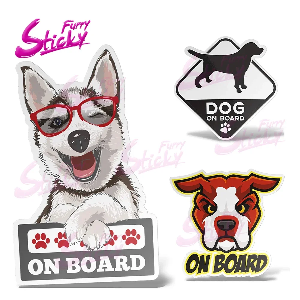

Dog on Board Vinyl Car Stickers - Waterproof Decals for Cars, Trucks, SUVs,Window ,Bumper, Laptop