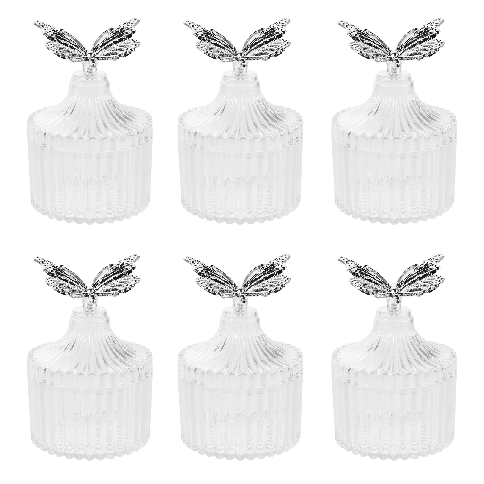 

12Pcs European Style Butterfly Wedding Favor Box Clear Plastic Candy Container Bridal Shower Party Supplies Candy Dish with Lid