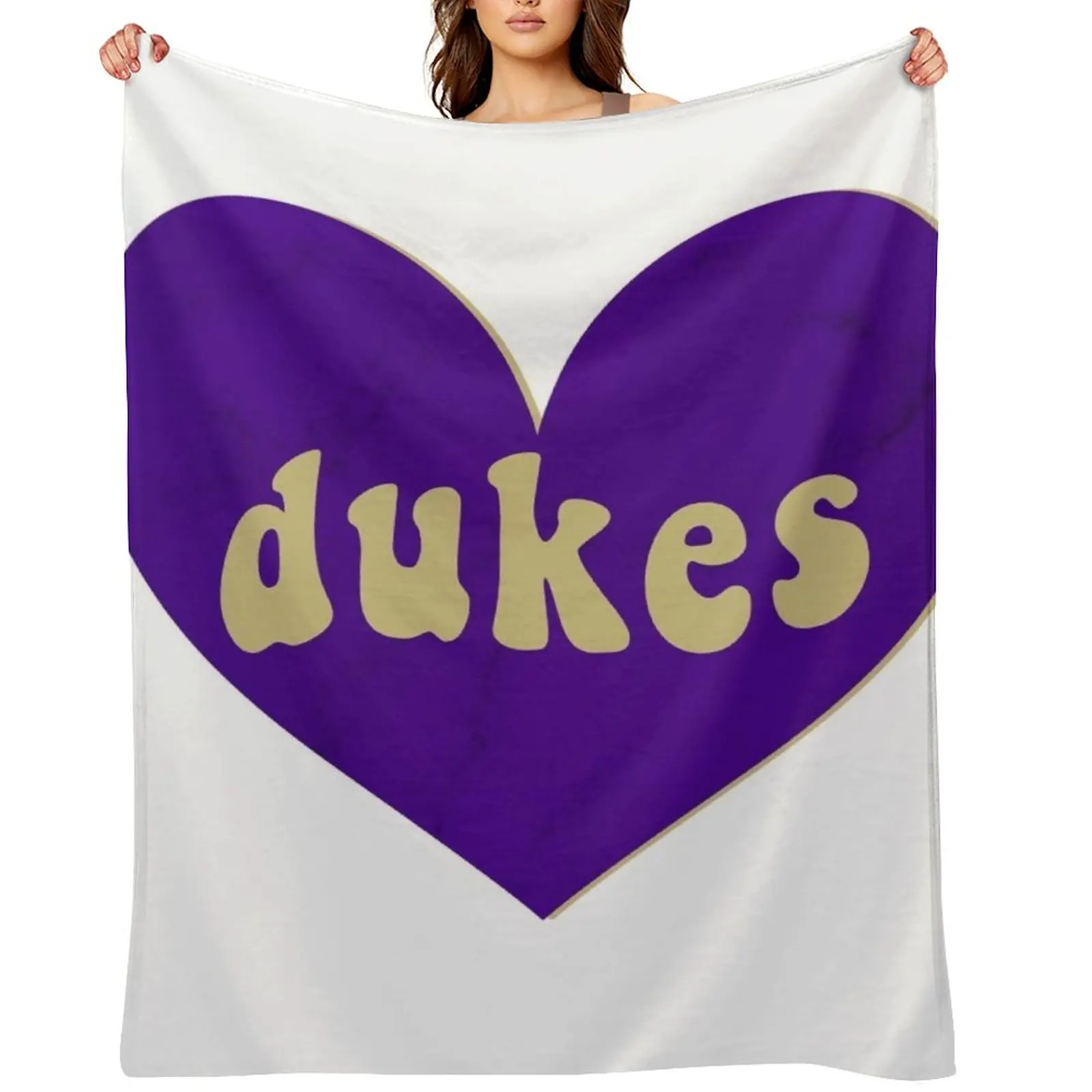 

DUKES heart Throw Blanket Thermal funny gift Blankets For Bed Flannel Fabric Blankets