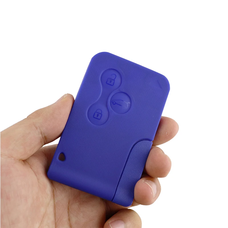 NEAI Remote Car Key Shell Case For Renault Clio Logan Megane 2 3 Koleos Scenic 3 Button Smart Card Cover Fob Uncut Blade No Logo