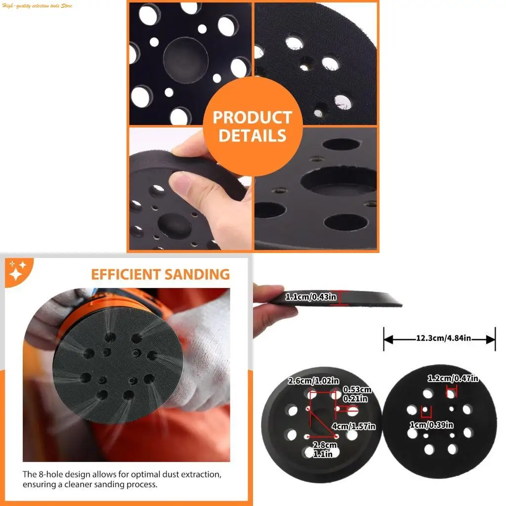 

203f 5 -дюймовый замена шлифовальных шлифовальных прокладок 8 отверстие для сбора пыли.