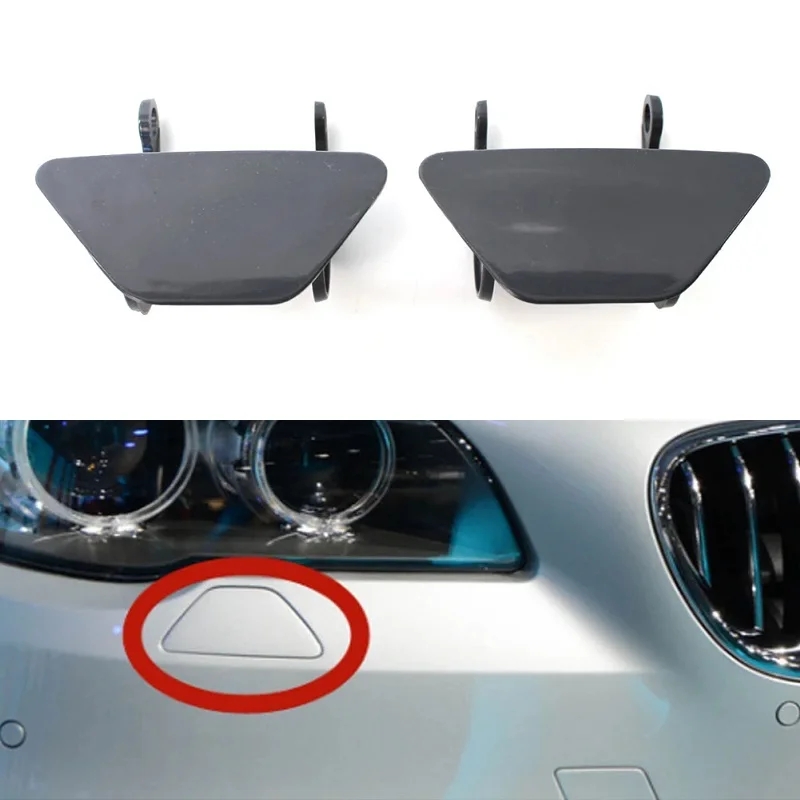 

For BMW 2011 2012 2013 F10 F18 5 Series 535i 550i Car Front Bumper Headlight Headlamp Washer Cap Cover 2Pcs Exterior Accessories