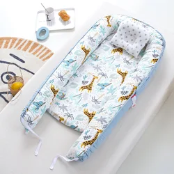 Portable Crib Travel Bed Folded Nest Bed for Babies Cotton Cradle Bed in Bed for Newborn Bassinet Bumper Anti-collision