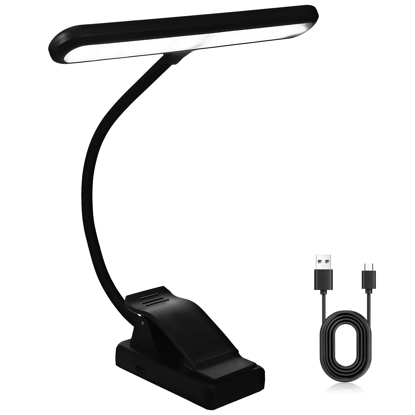 

Xy-2069 Charging Power Display 27 Lights Levels Desk Lamp USB Charge Music Stand Clip on Book Lampshade Material: Plastic