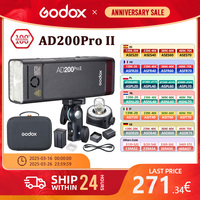 Godox AD200ProII AD200Pro II TTL 2.4G Wireless Camera Pocket Flash compatible with X3 trigger for Nikon Canon Sony Fuji Olympu