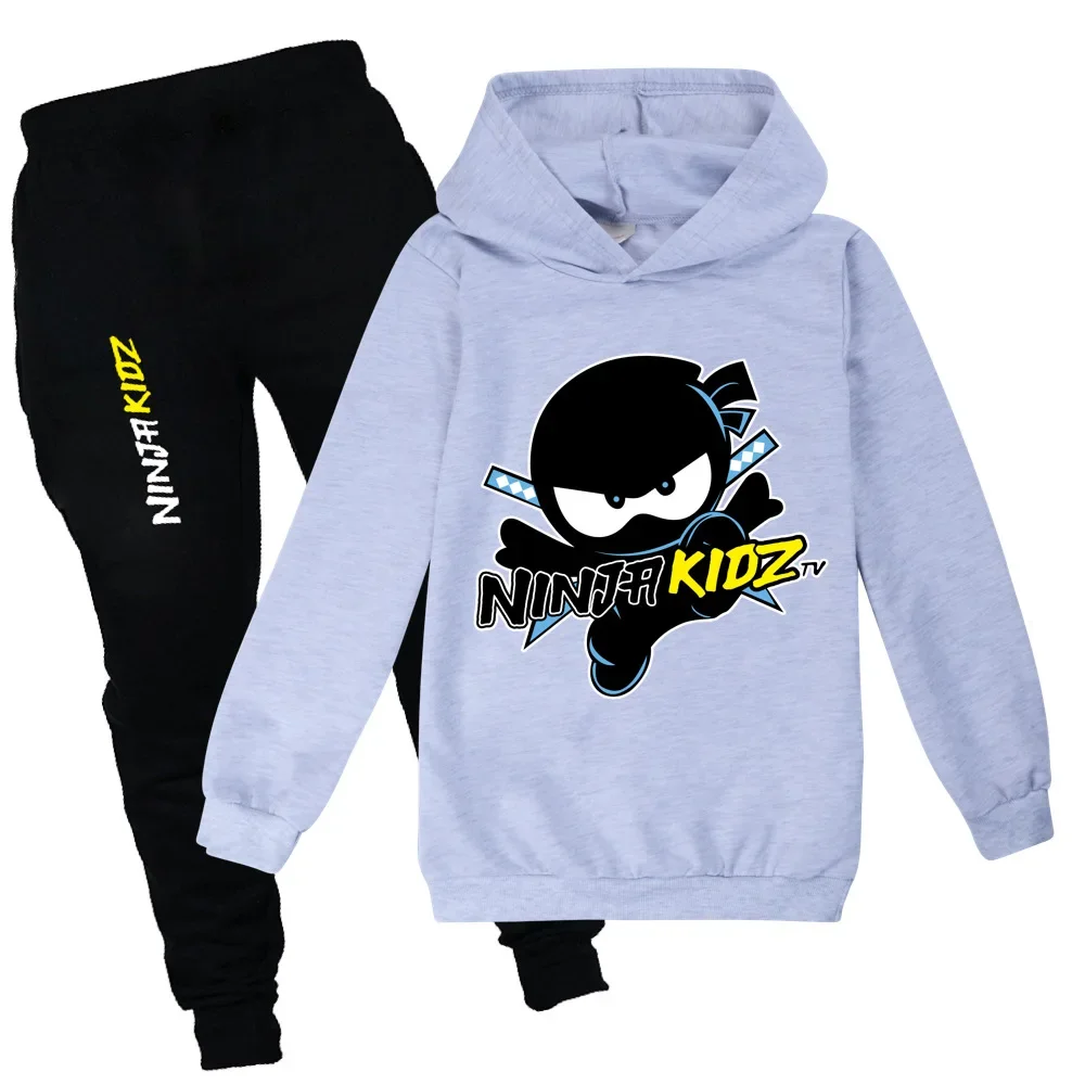 Ninja zestaw ubrań dla chłopców wiosna jesień modne bluzy dres NINJA KIDZ koszulka z kapturem garnitur dzieci Kid Girl bluza