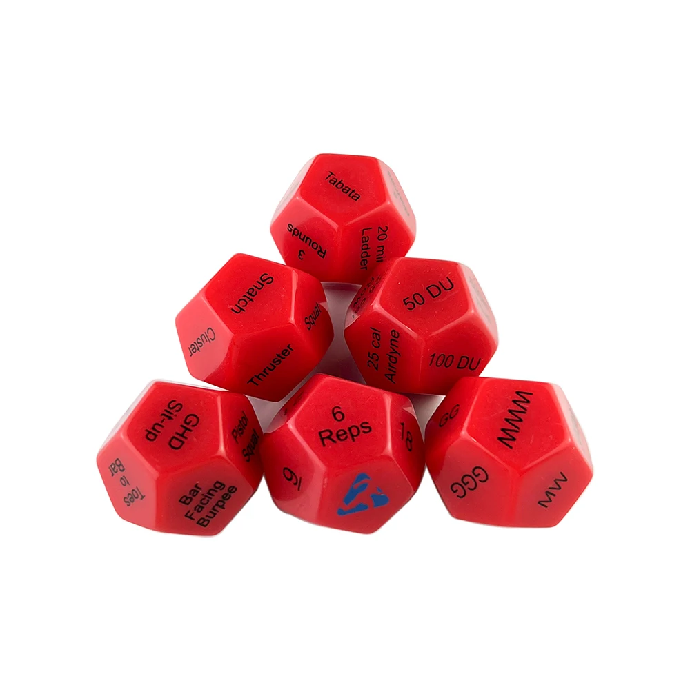 Sports Training Dice Home Fitness Game Dice for Gym, Crossfit WOD, HIIT, Aerobics Aerobic Exercise