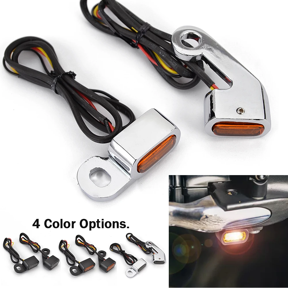 

Motorcycle Led Turn Signals Handlebar Light Amber Signal Lamp Sequential Blinker 12V for Harley Sportster 883 Softail Touring