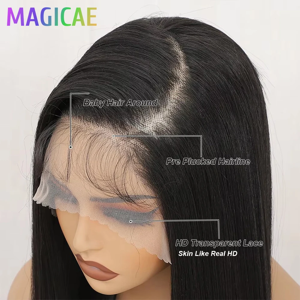 30Inch 13X4 Straight Lace Frontal Wigs Light Brown P12/24 Ombre Colored Pre-pluck Soft Natural High Temperature Cosplay Wigs image 3