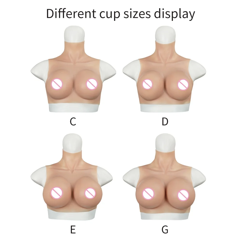 realistic silicone breast prosthesis, soft and comfortable, high neck close to the body more realistic, male to female