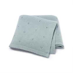 Mantas de punto de algodón para bebé, saco de dormir de 90x70CM, supersuave, transpirable, para recién nacido