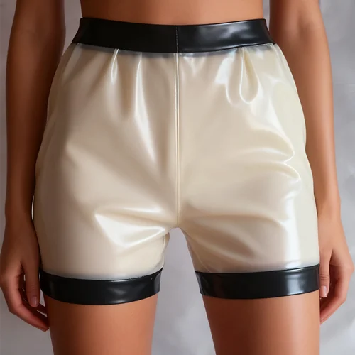 

Latex Rubber Gummi Sexy Catsuit Anzug Zentai Kostüm Cosplay Halloween Fitness Sports fashion shorts underwear