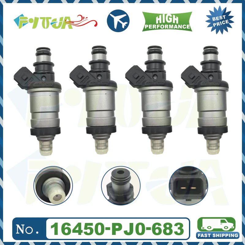 4pcs Fuel injector 06164-P0A-000 06164P0A000 16450-PJ0-683 16450PJ0683 For Honda Acura 1.5L 1.6L 2.0L 2.1L 2.2L 2.3L