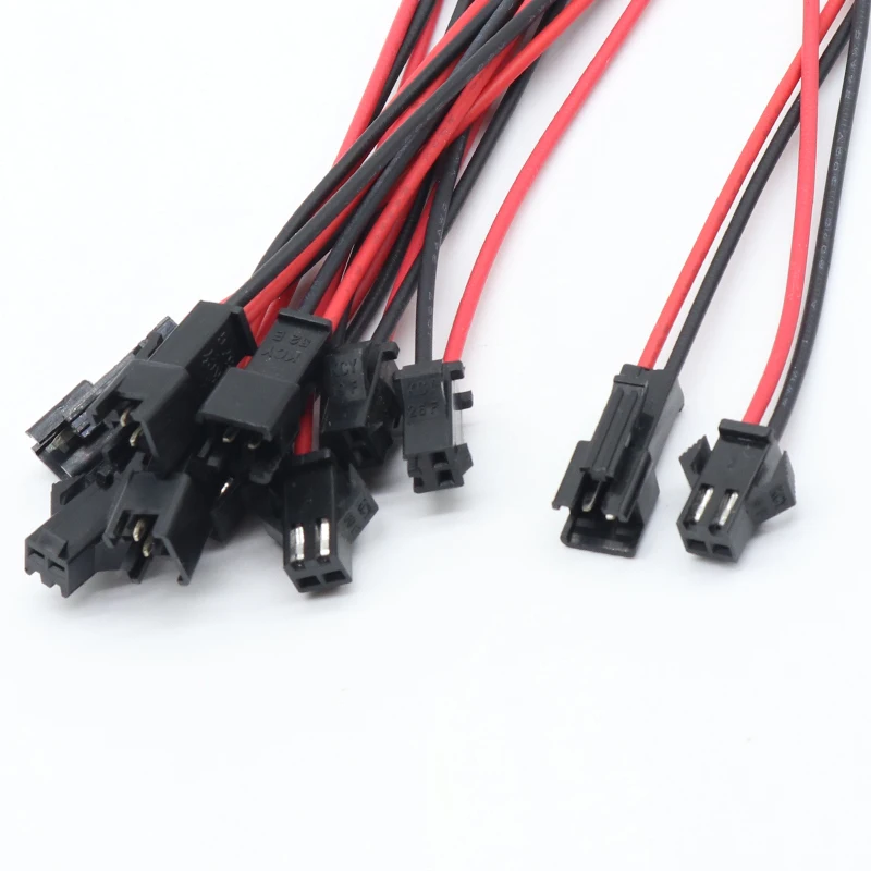 10 Pairs 15cm Long JST SM 2 Pin Plug Socket Male to Female Connector Wire LED Strip Light Connector Adapter Cable For Tape Light