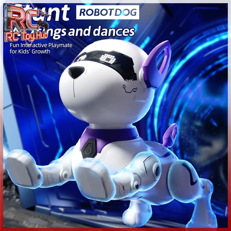 

Умный робот-собака с дистанционным управлением, программируемый, интерактивный, сенсорный, электрическая игрушка-питомец для трюков, многофункциональный, для детей от 3 лет, компаньон для игр