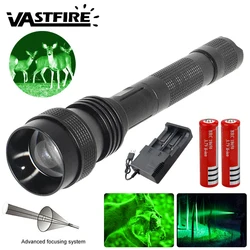 LED Tactical Hunting Flashlight White/Red/Green/850/940nm Infrared night USB Rechargeable Led Torch Lamp Night Scout Lights Set