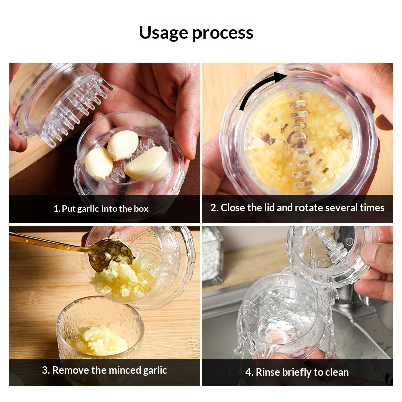 Multifunctional Manual Garlic Press Crusher Roller Chopper For Garlic Ginger Mashing Kitchen Cooking Gadget